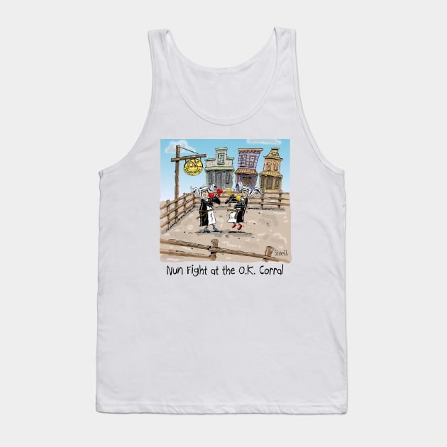 NUN FIGHT at the OK Corral Tank Top by macccc8